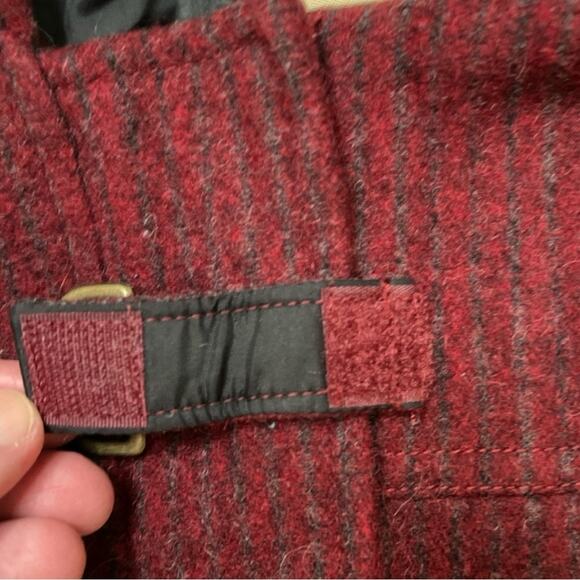 Vintage Woolrich Women’s Wool Hooded Duffle Coat Toggle Size M Red - Picture 12 of 16